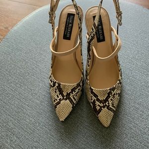 Isaac Mizrahi Patricia sling back leather heel